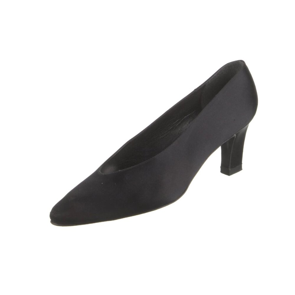 Stuart Weitzman Black Satin Pumps | Size 7 | Excellent Condition